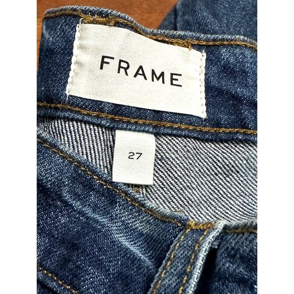 Frame Le High N Tight Jeans Mini Bootcut Cropped Washed Blue Women's US 27 NWT - Picture 8 of 10